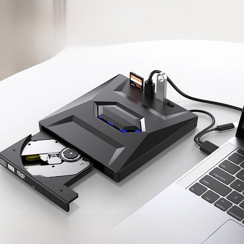 7-i-1 Eksternt USB DVD drev & Blu-ray afspiller