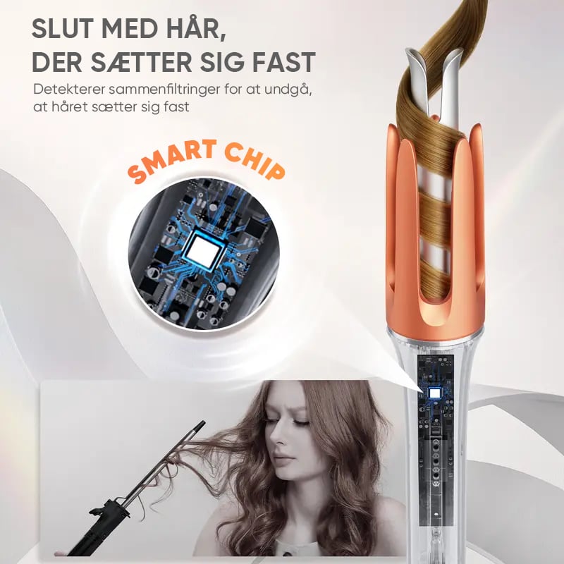 Automatisk krøllejern med negative ioner