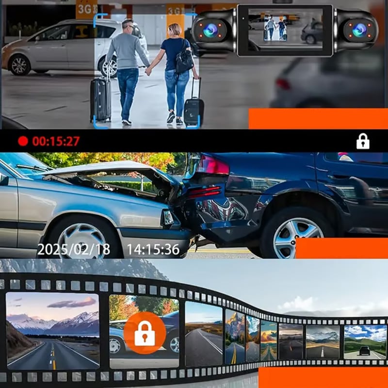 Fire-kanals overvågnings-dashcam