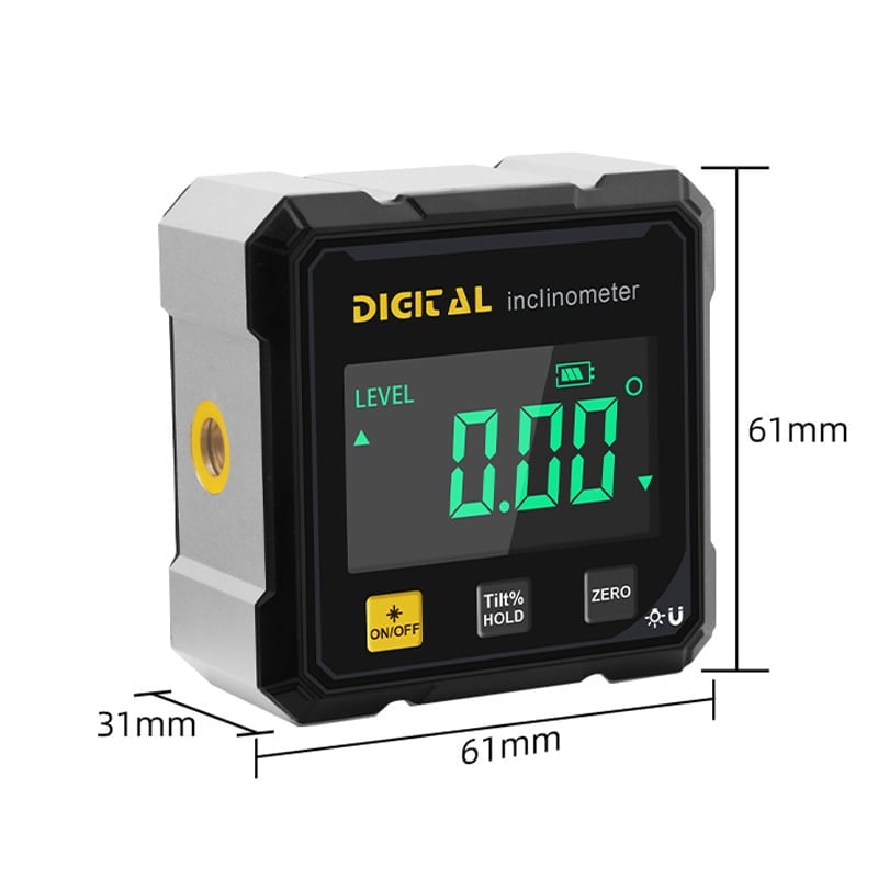 Digital hældningsmåler med dobbelt-laser og stor skærm