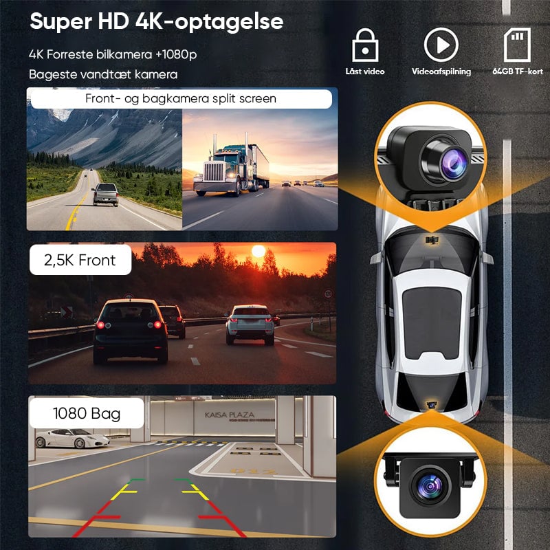 Trådløs CarPlay & Android Auto touchskærm