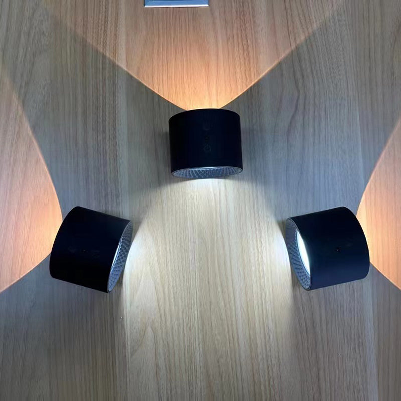 Magnetisk USB dobbelthovedet væglampe med fjernbetjening
