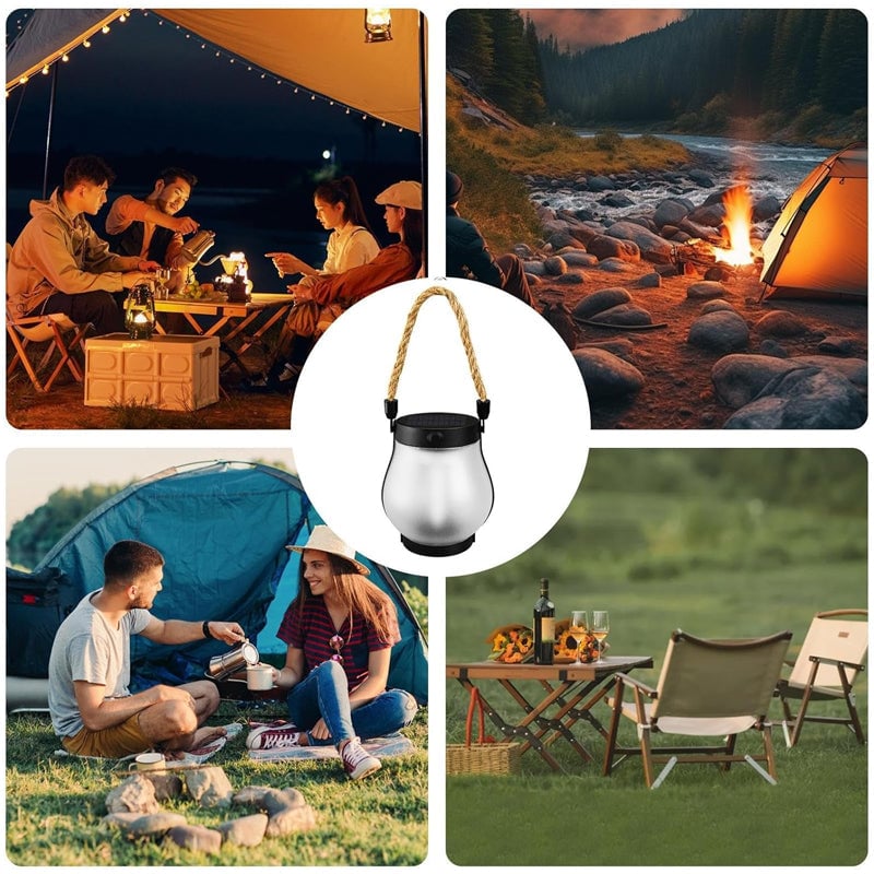 Solcelledrevne udendørs camping lanternelamper
