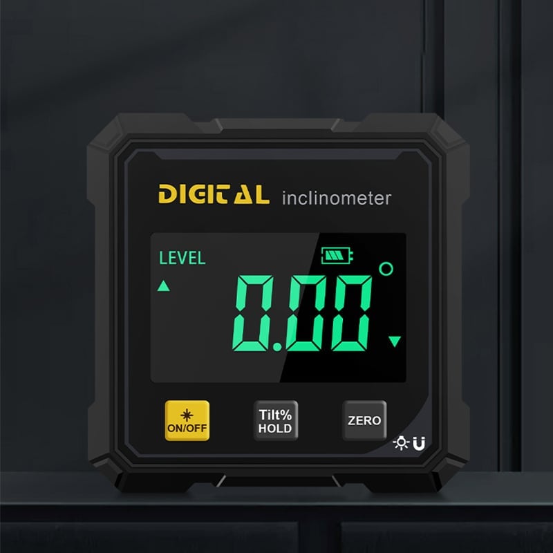 Digital hældningsmåler med dobbelt-laser og stor skærm