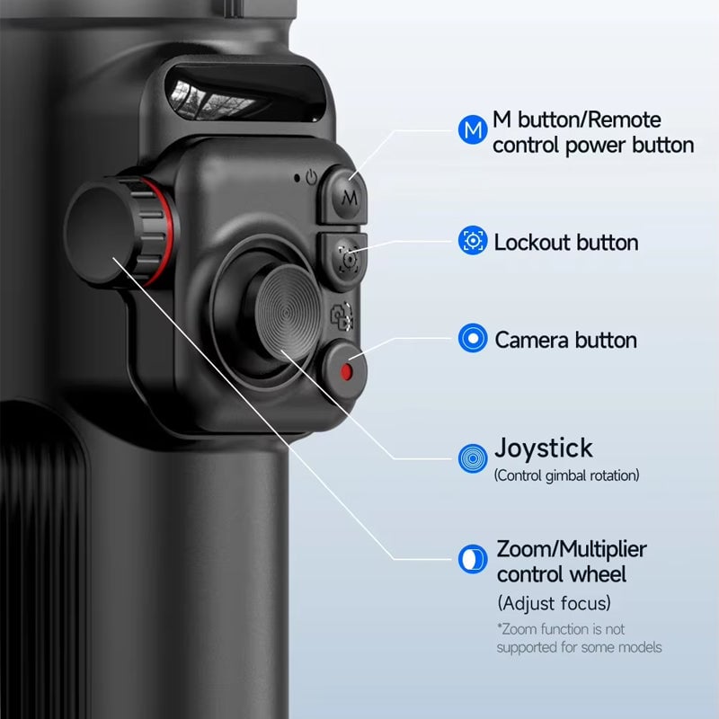 Smart 3-akset Gimbal stabilisator med AI Tracking – Professionelt Videooptagelsesværktøj