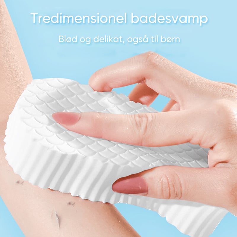Magisk eksfolierende badesvamp