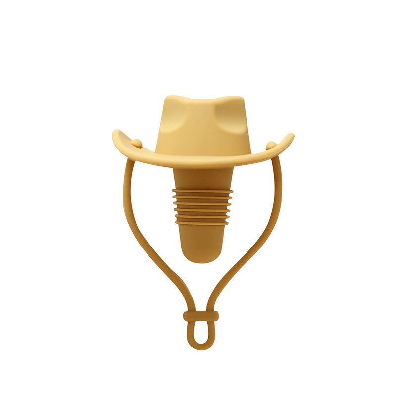 Kreativ silikone vinflaskeprop i cowboyhat-motiv