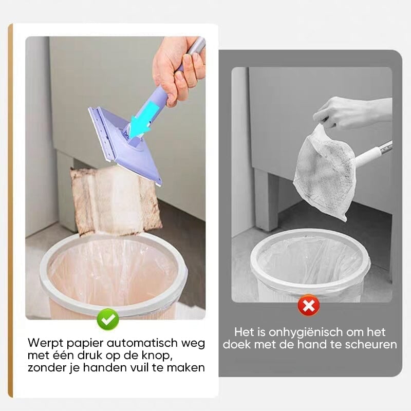 Handige mini-mop met doekwisselfunctie