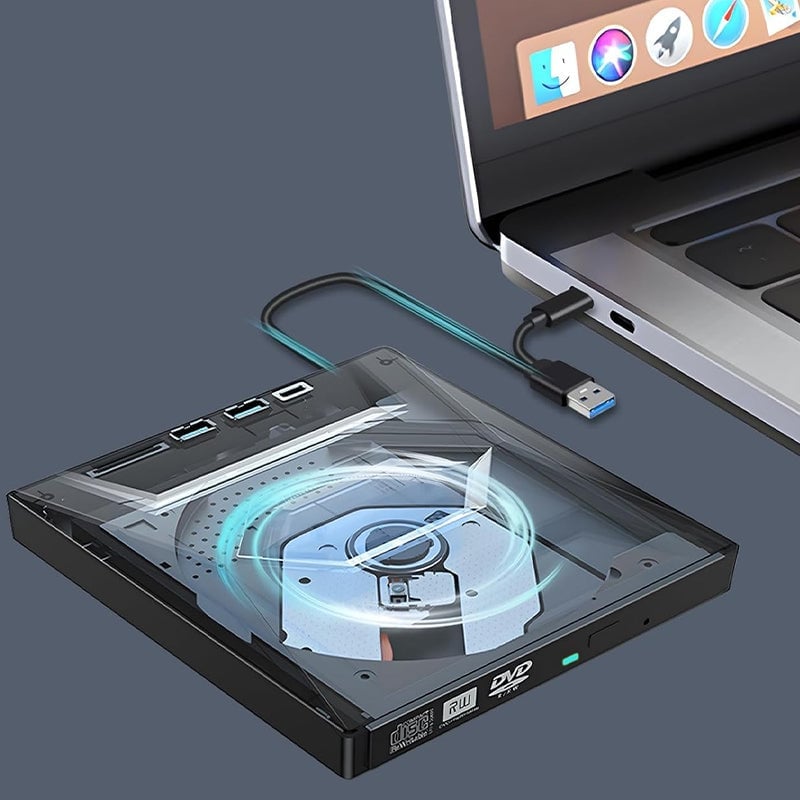 7-i-1 Eksternt USB DVD drev & Blu-ray afspiller