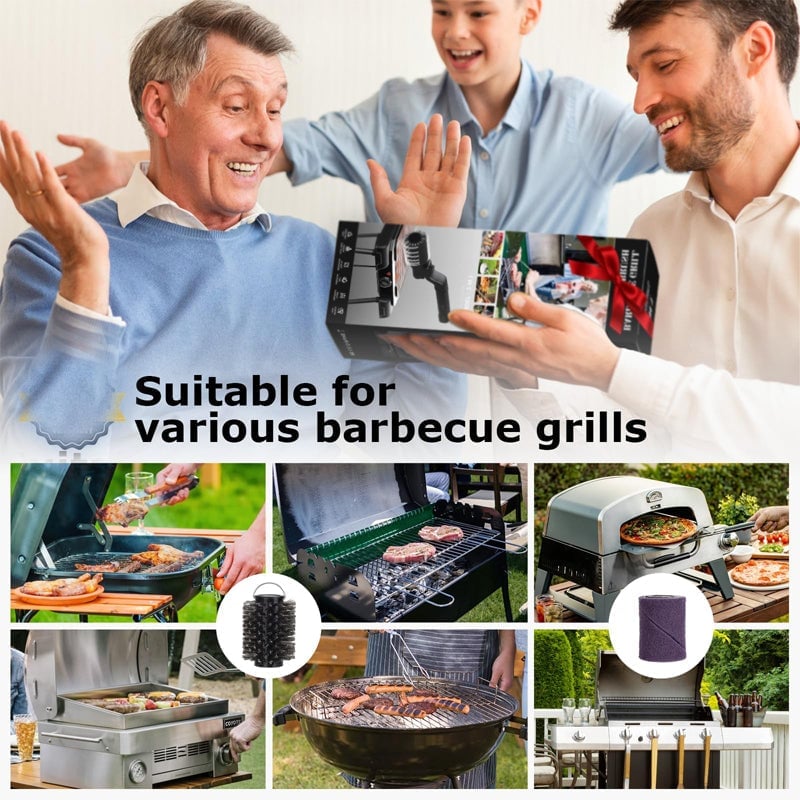 Elektrisk grillrensebørste med 3 hastigheder