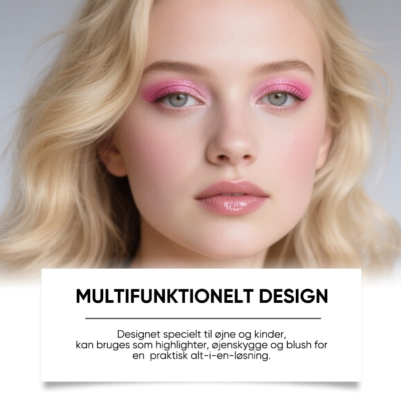 Alt-i-en highlighter, øjenskygge & blush palette