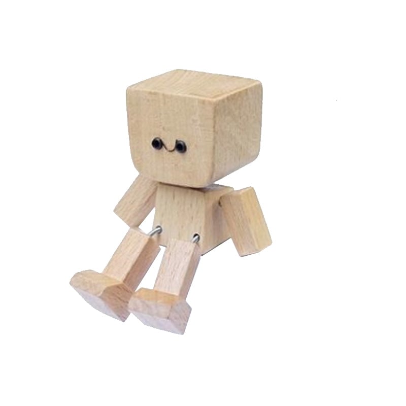 Rystende træmandsfigur