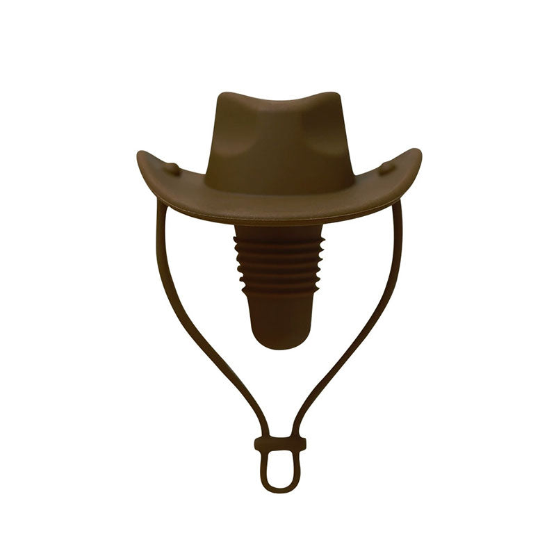 Kreativ silikone vinflaskeprop i cowboyhat-motiv