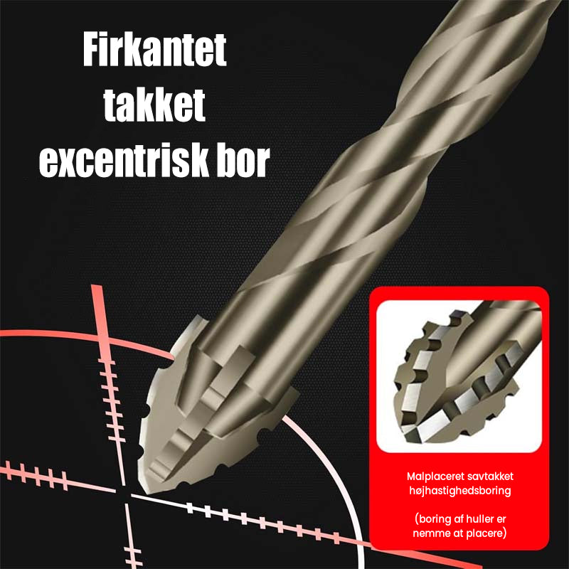 Firebladet serreret excentrisk bor