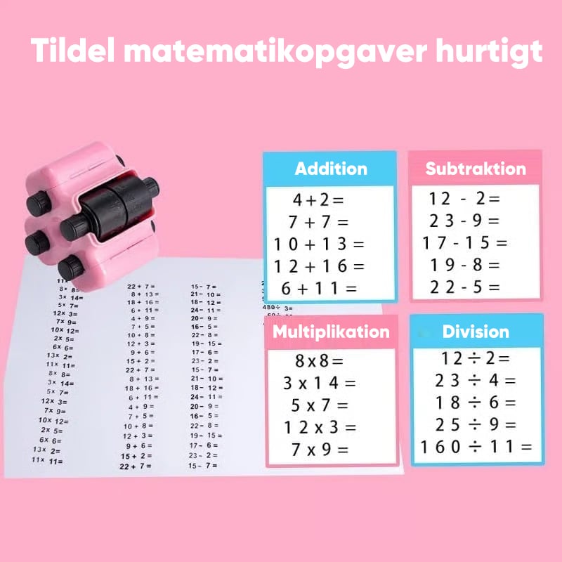 4-i-1 Rulle-stempel sæt til matematikøvelser