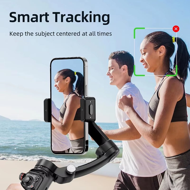 Smart 3-akset Gimbal stabilisator med AI Tracking – Professionelt Videooptagelsesværktøj