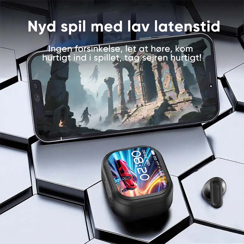 Støjreducerende oversættelses øretelefoner med farveskærm
