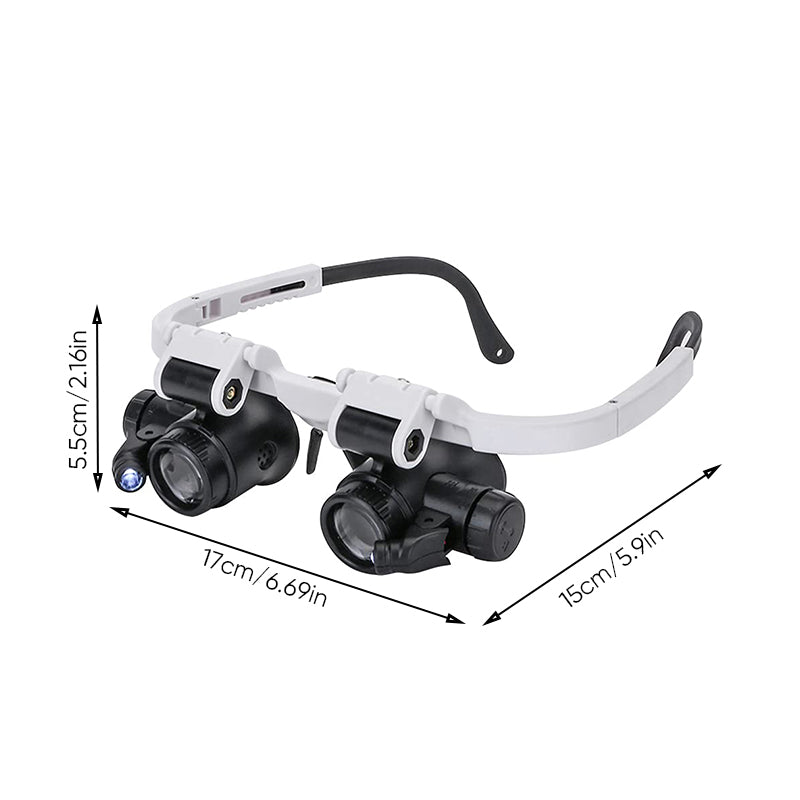 Magnifying Glasses with LED Lights for Dual Eyes