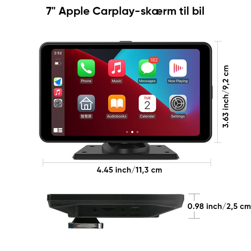 Trådløs CarPlay & Android Auto touchskærm