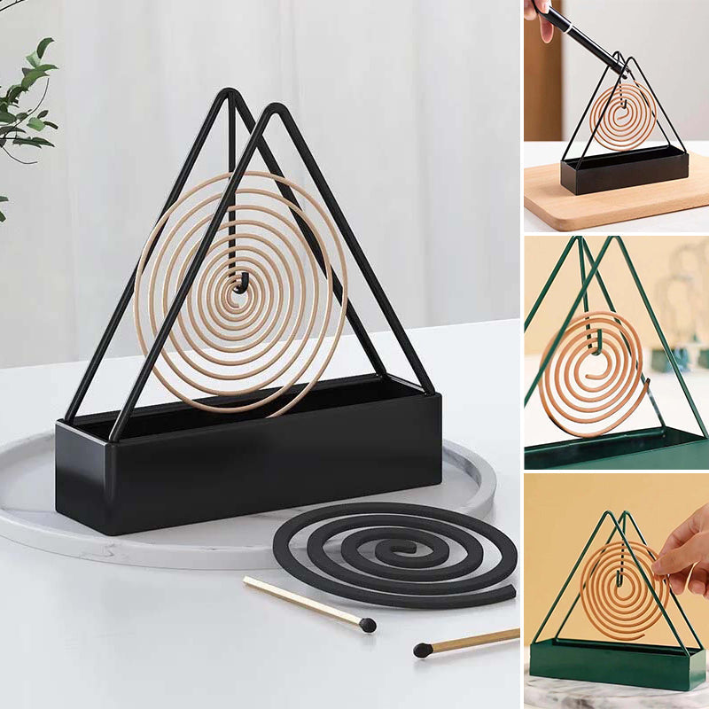 Iron triangular mosquito coil rack