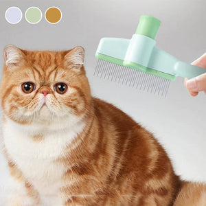 Kæledyrskam med lange og korte kamtænder i rustfrit stål