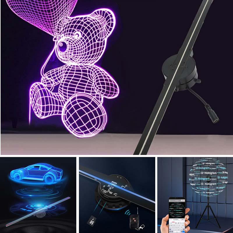 3D Hologram LED Ventilator projektor