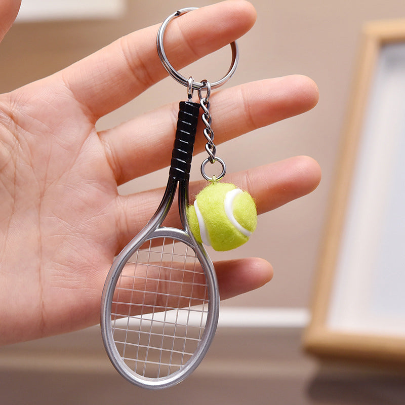 Mini tennisketcher nøglering