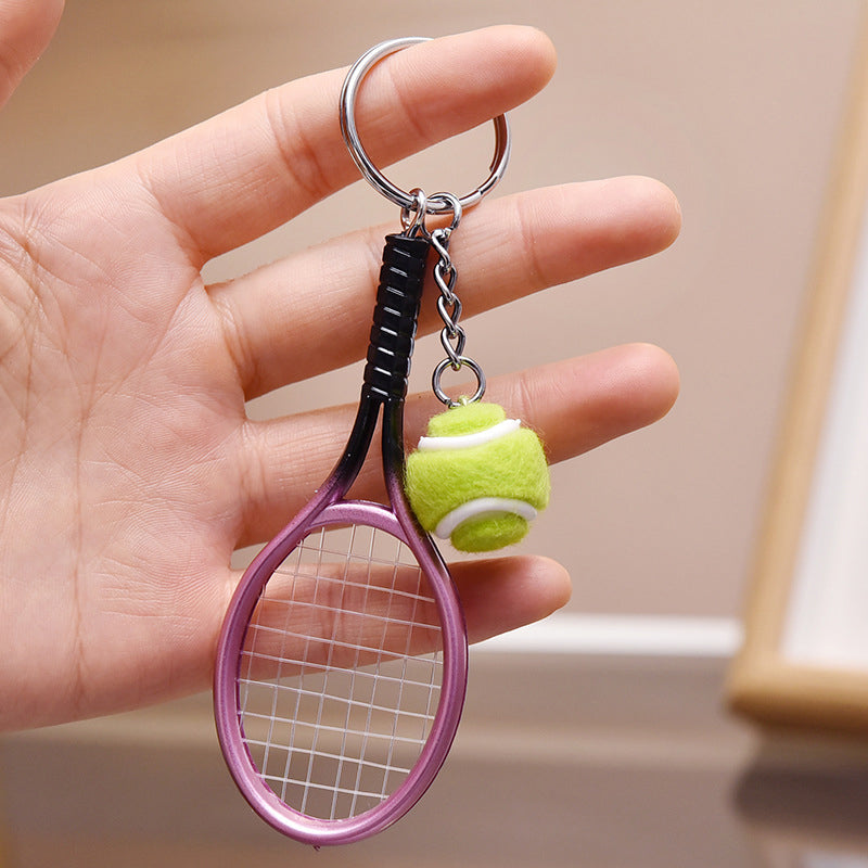 Mini tennisketcher nøglering