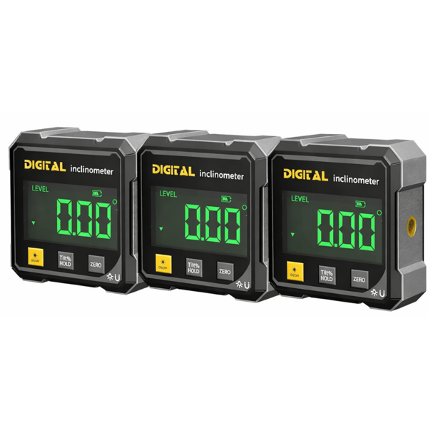 Digital hældningsmåler med dobbelt-laser og stor skærm