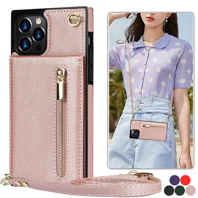 Crossbody 2 i 1 iPhone cover og pung