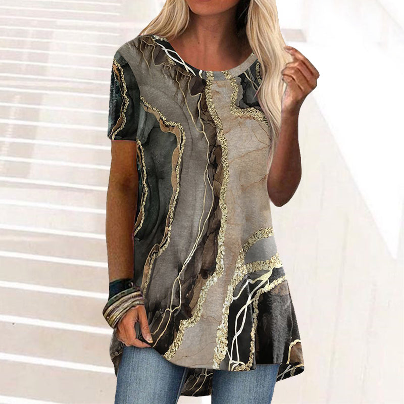 Kortærmet T-shirt med vintage print