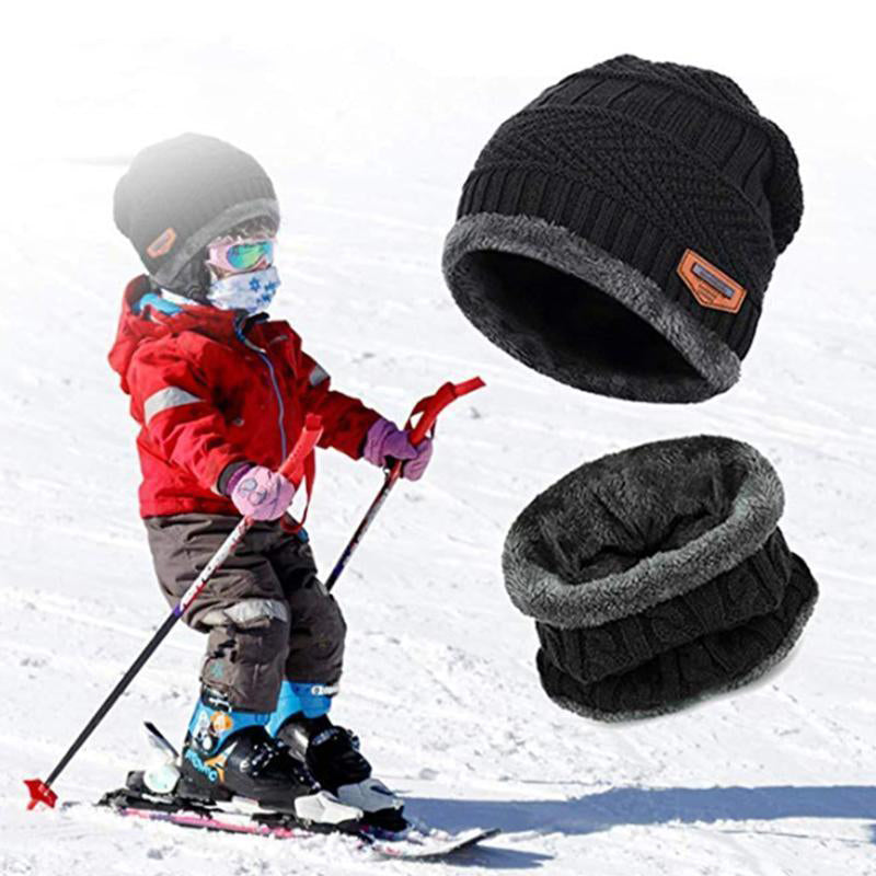 Ideel rock Varm Beanie Cap med tørklæde