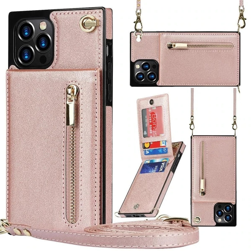 Crossbody 2 i 1 iPhone cover og pung