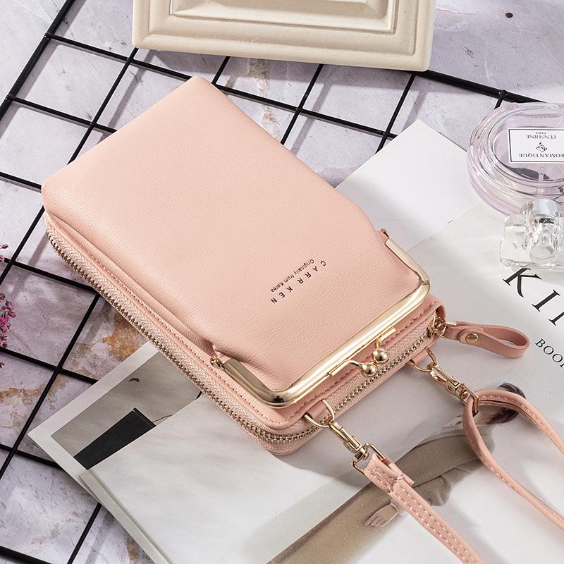 2020 Ny mode kvinder telefon taske Solid Crossbody taske