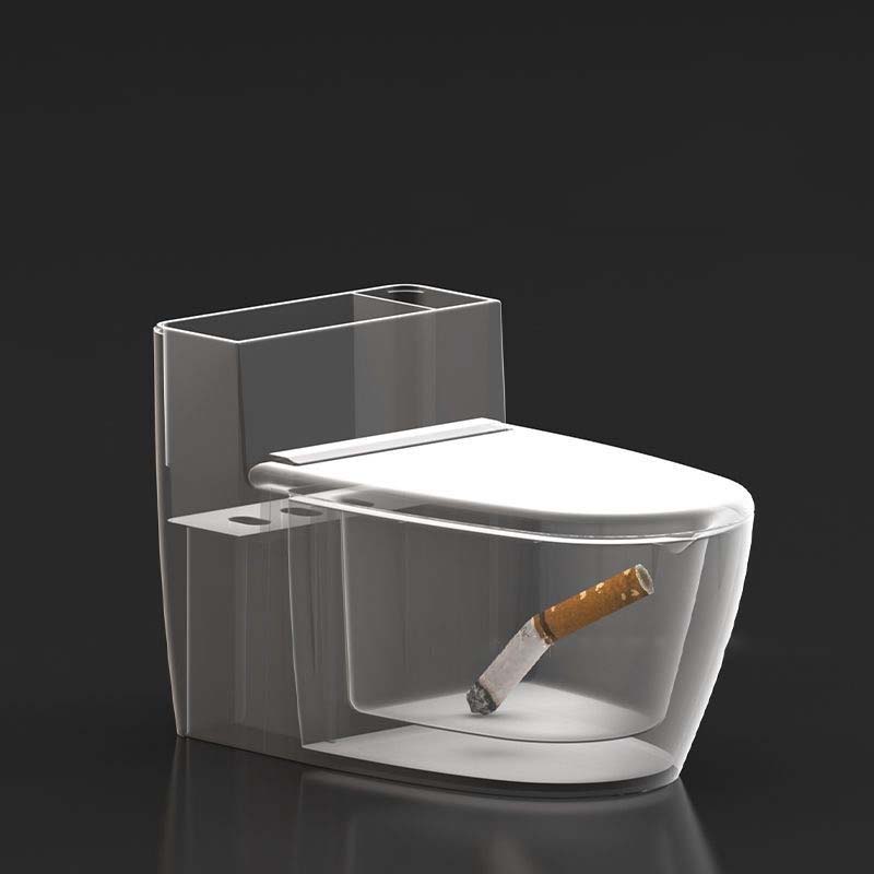 Kreativt toiletformet askebæger