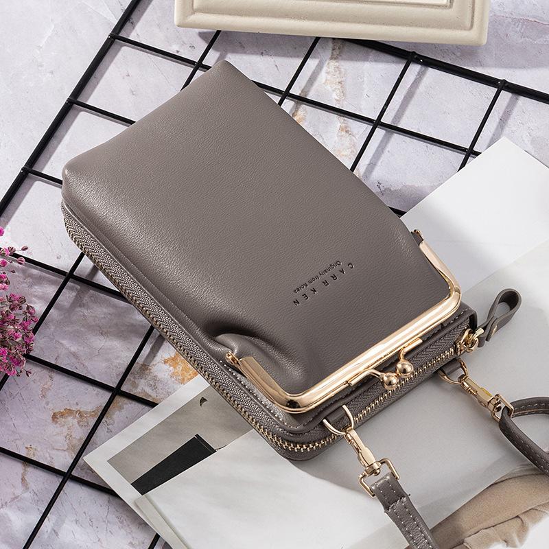 2020 Ny mode kvinder telefon taske Solid Crossbody taske