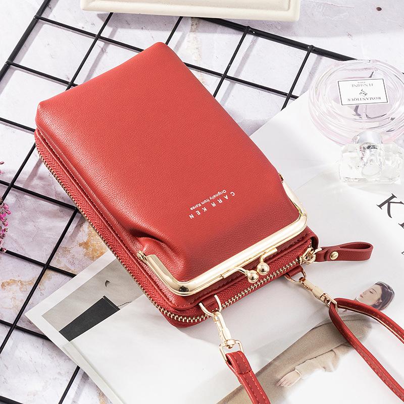 2020 Ny mode kvinder telefon taske Solid Crossbody taske