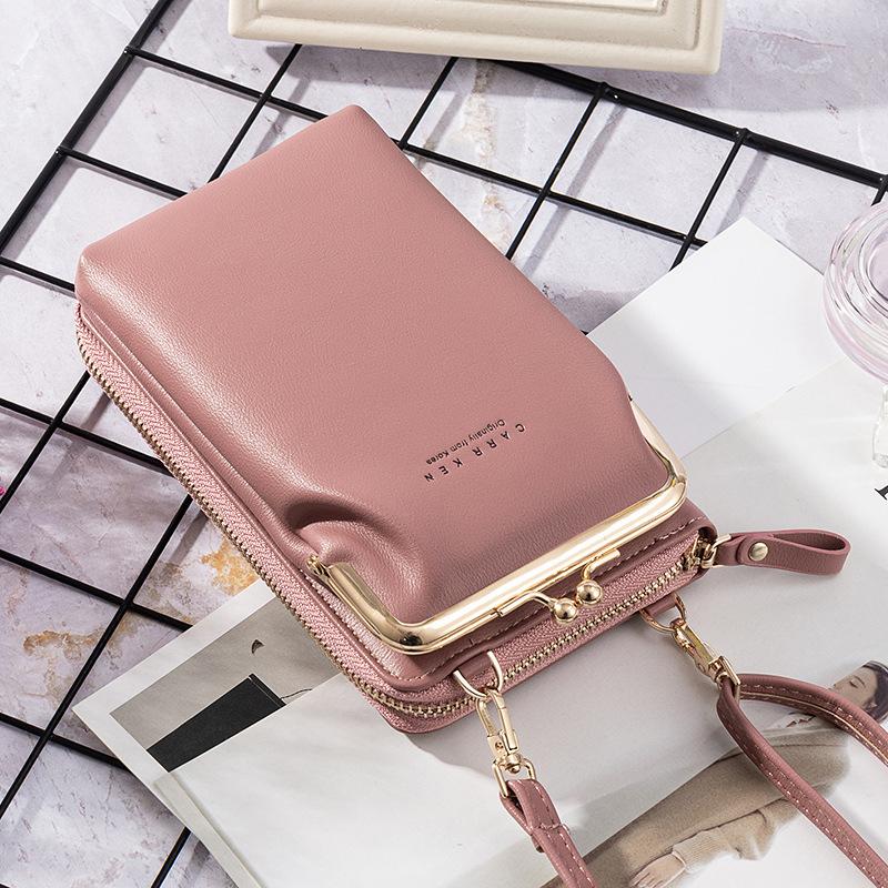 2020 Ny mode kvinder telefon taske Solid Crossbody taske