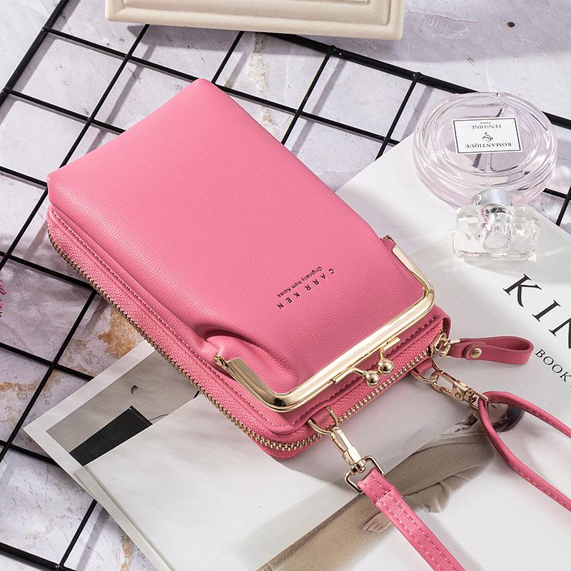 2020 Ny mode kvinder telefon taske Solid Crossbody taske