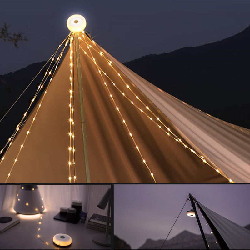 Multifunktionel bærbar campinglampe
