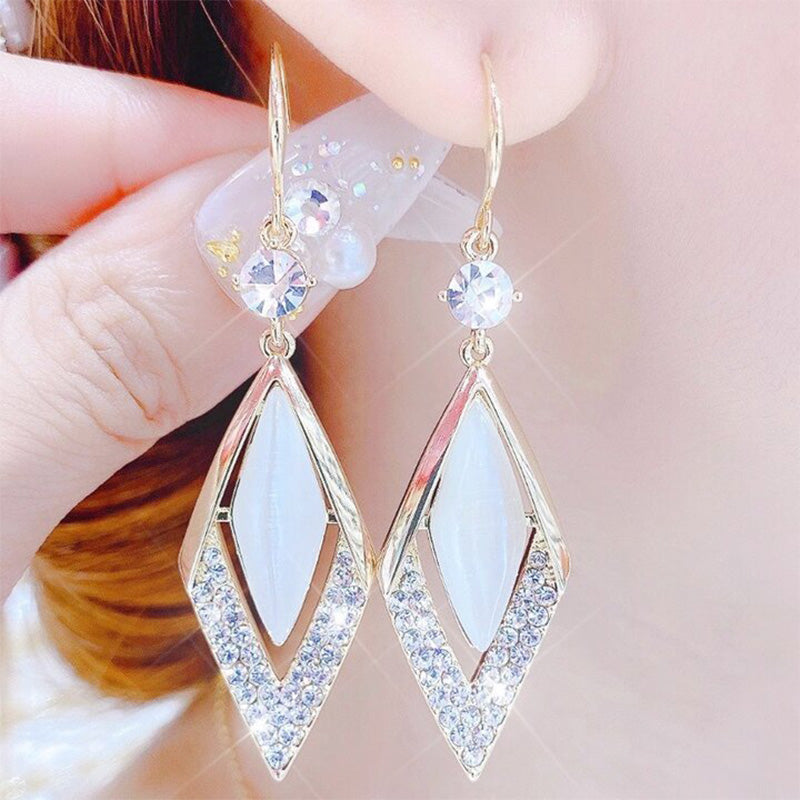 Diamant zirkon mode øreringe