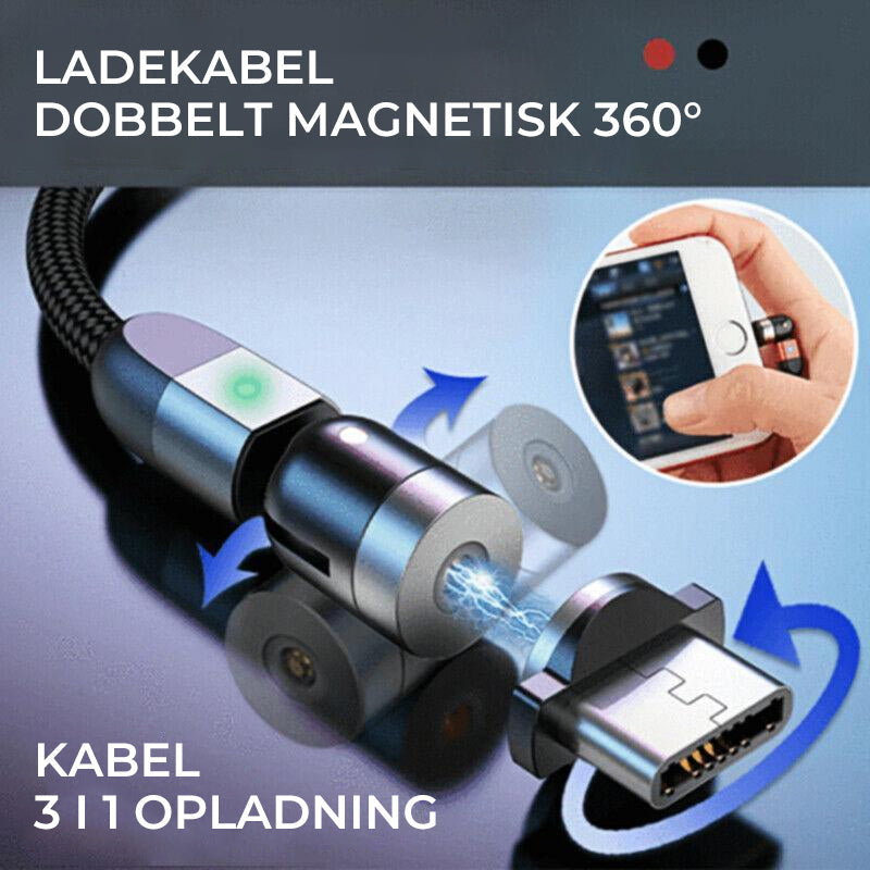 3-IN-1 360° magnetisk kabel