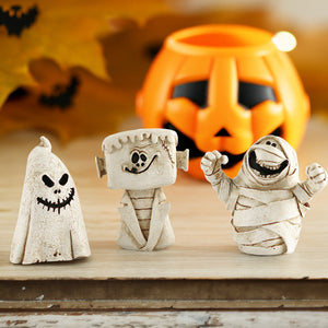 Halloweendekoration | Græskarhoved- eller spøgelsesfigurer