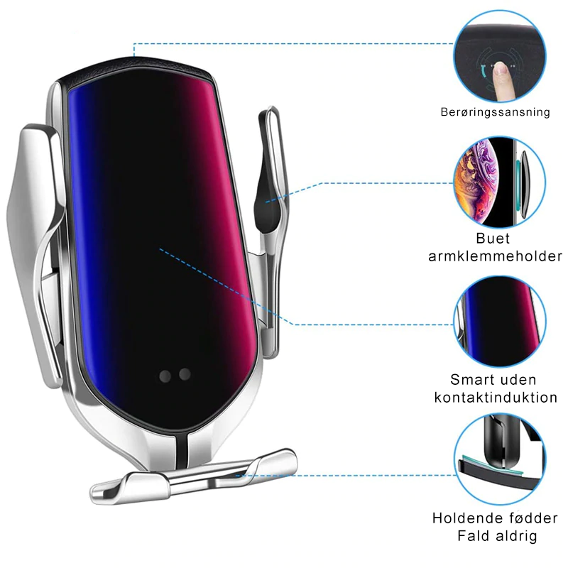 Trådløs biloplader til robotarm