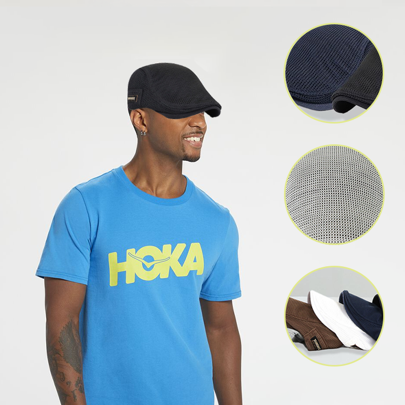 Mænds sommer Mesh Newsboy flad kasket