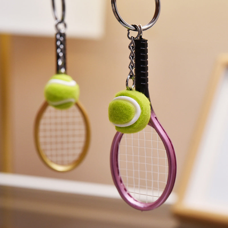 Mini tennisketcher nøglering