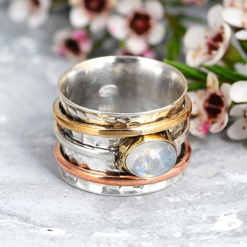 Månesten meditation ring