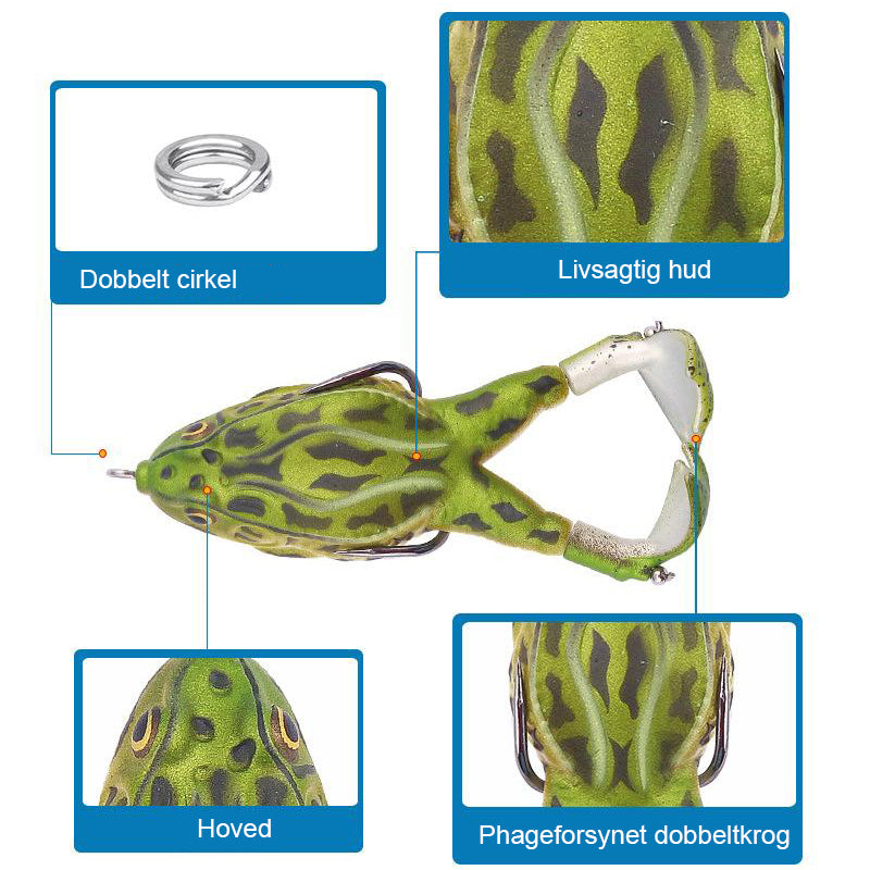 Dobbelt propel Frog Soft Bait (1 eller 5 billeder)