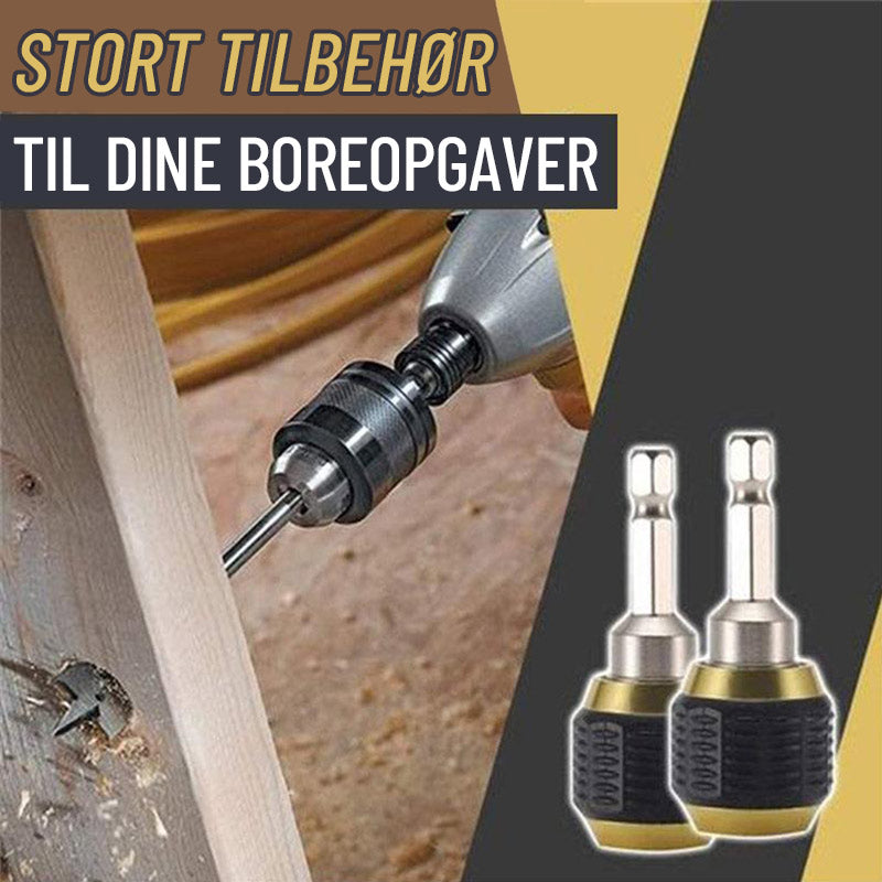 Adapter til hurtig udskiftning af borebits