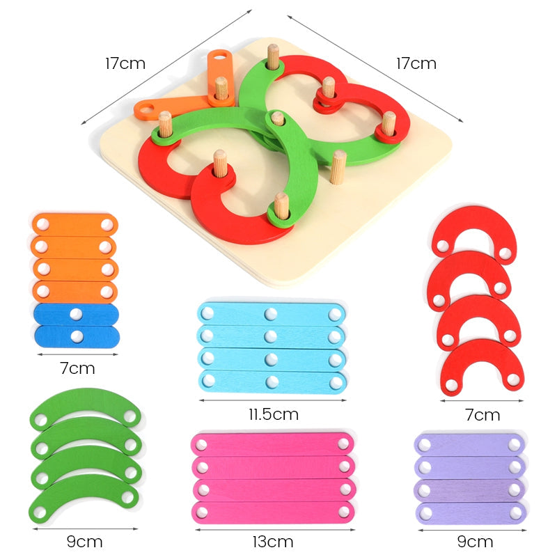 Multifunktionelt Montessori Søjlekollage Legetøj